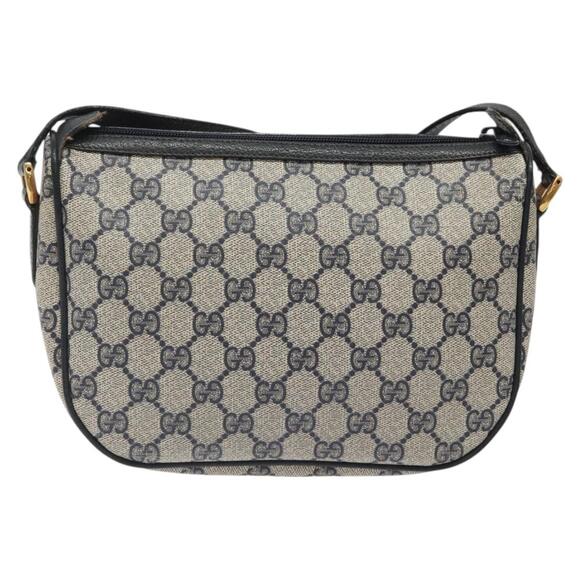 GUCCI GG Supreme Sherry Line Bag Pvc Navy Gold Red 89 02 032 - Picture 3 of 16